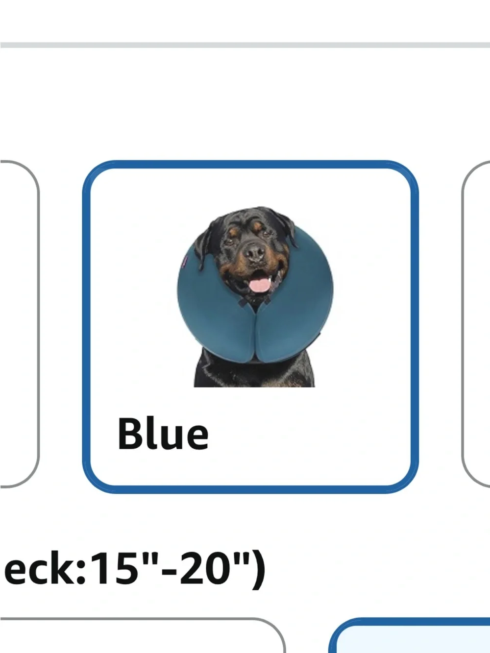 Mido Soft Inflatable Donut Recovery Collar for Dogs - Blue color. Medium. New!